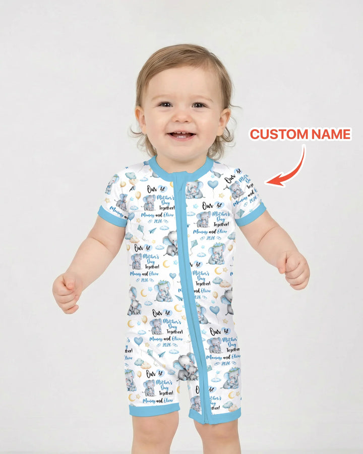 Personalized Our 1st Mother's Day Together Bamboo Shorty Zippy