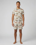 Vintage Hunting Season Daddy& Me Matching Bamboo Men Short Sleeve Short Pajama Set