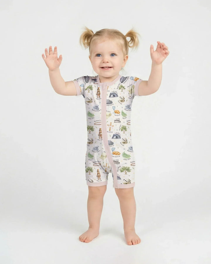 He Is Risen Family Matching Bamboo Shorty Zippy