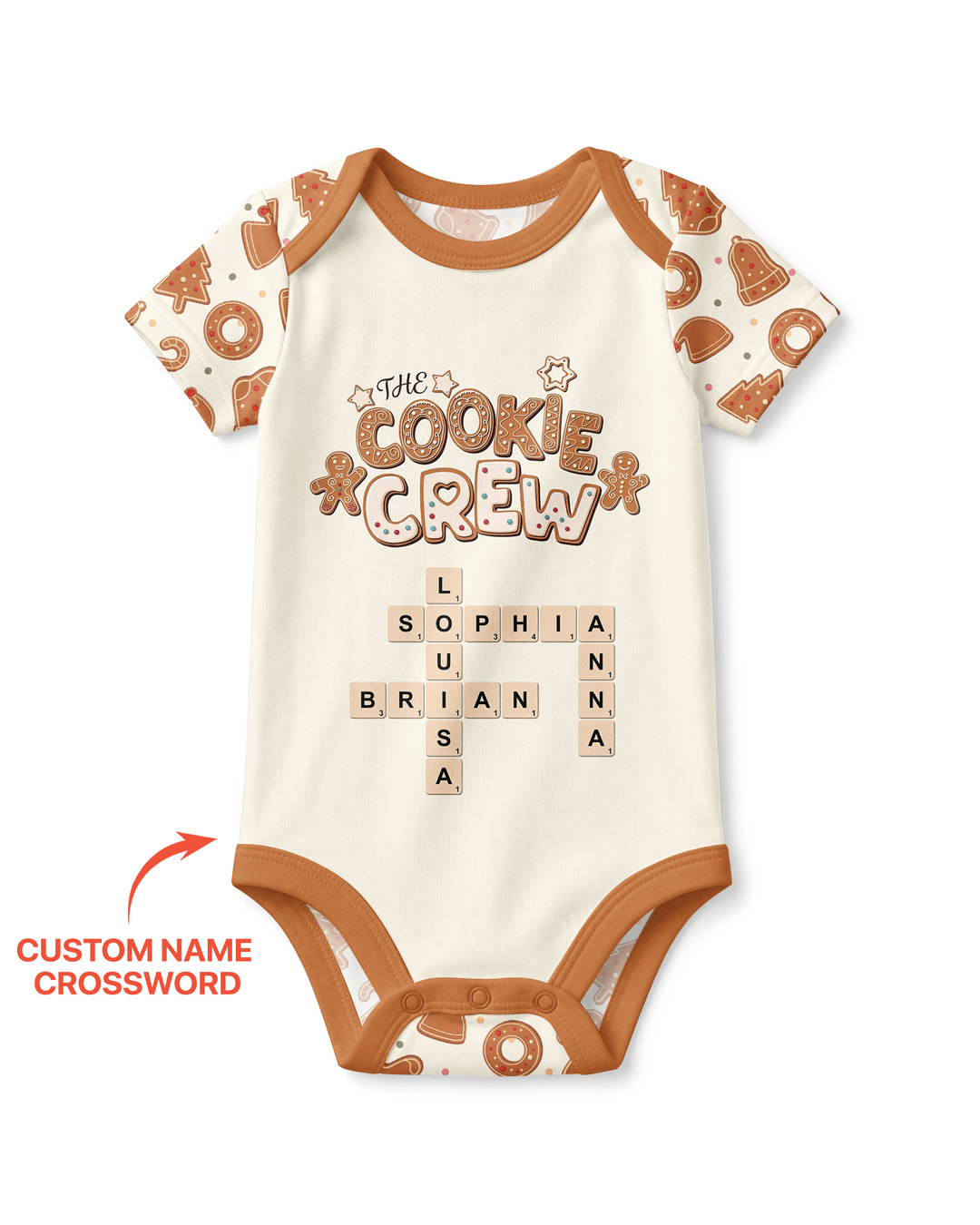 Custom Crossword Cookie Crew Bamboo Bodysuit