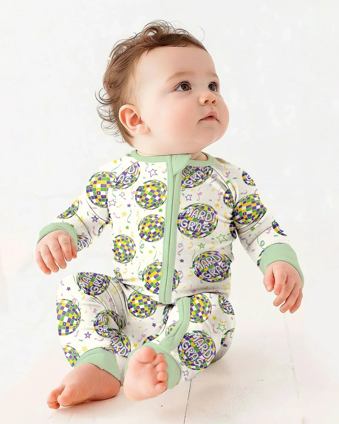 Mardi Gras Disco Ball Bamboo Convertible Zippy