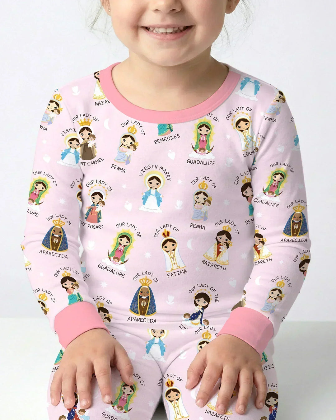 Little Marian Blessings Bamboo Two Piece Long Sleeve Pajama Set