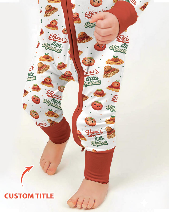 Custom Name Little Meatball Bamboo Convertible Zippy