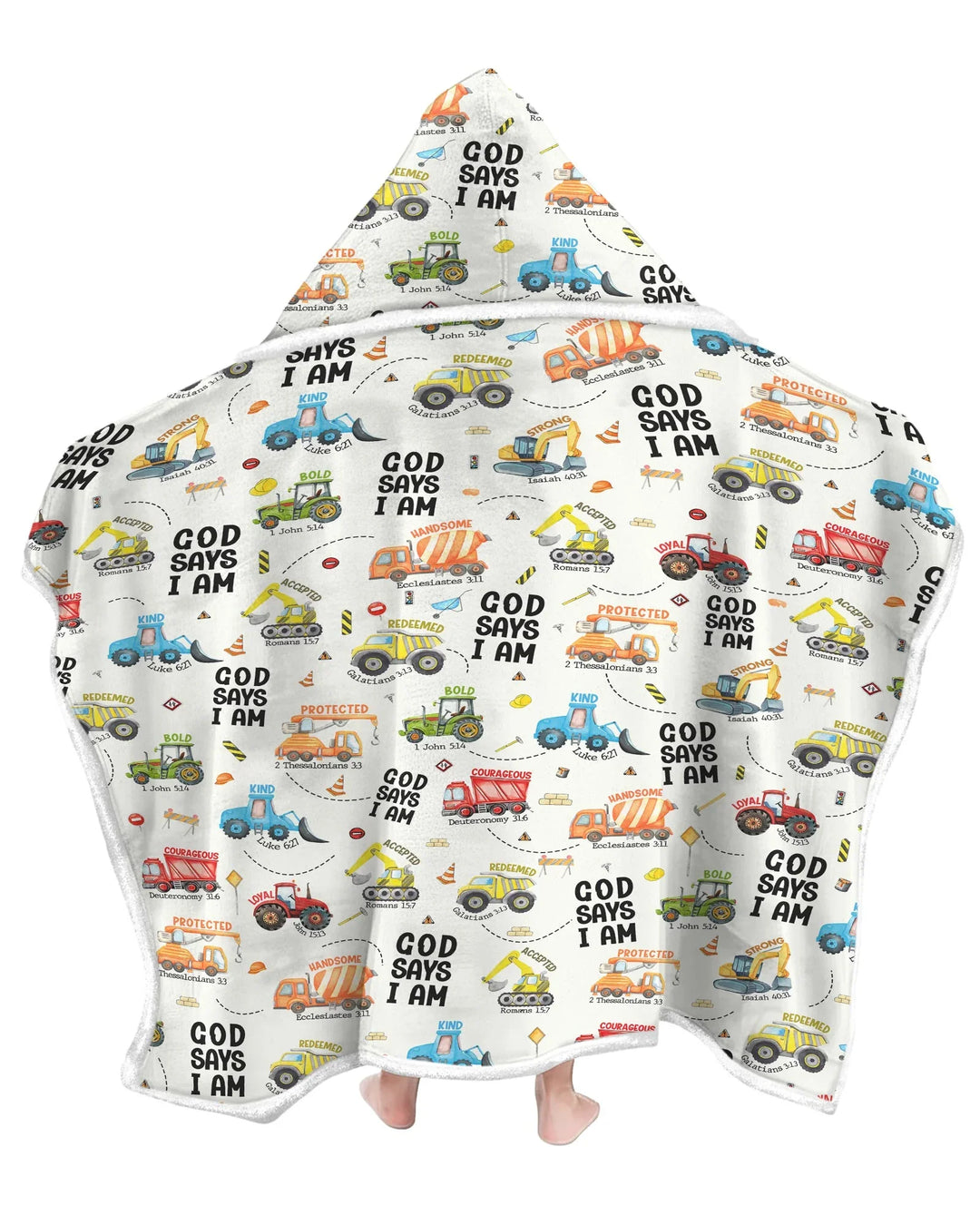 God Says I Am Boy Bamboo Wearable Hooded Blanket