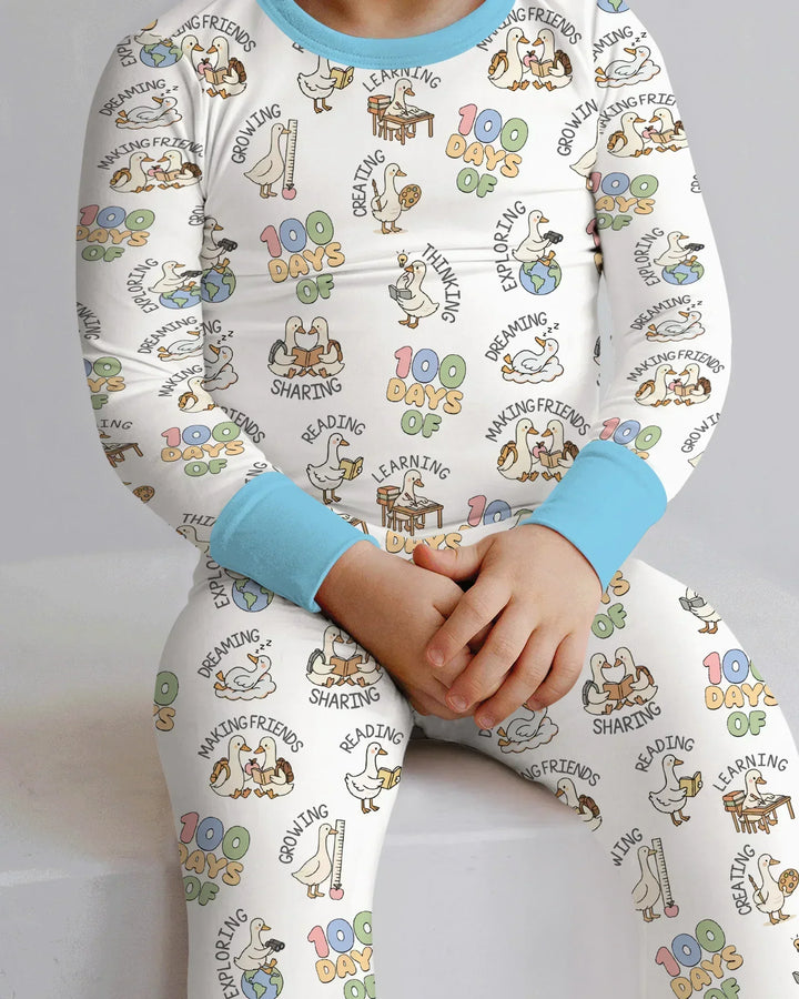 100 Days Of... Bamboo Two Piece Long Sleeve Pajama Set