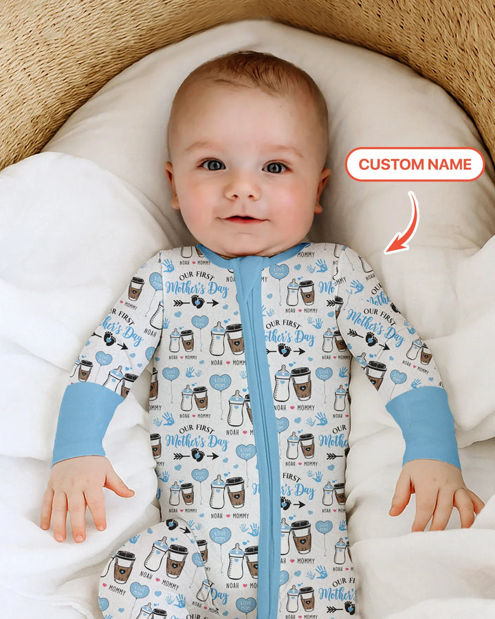 Custom Name First Mother's Day Drink Bamboo Convertible Zippy