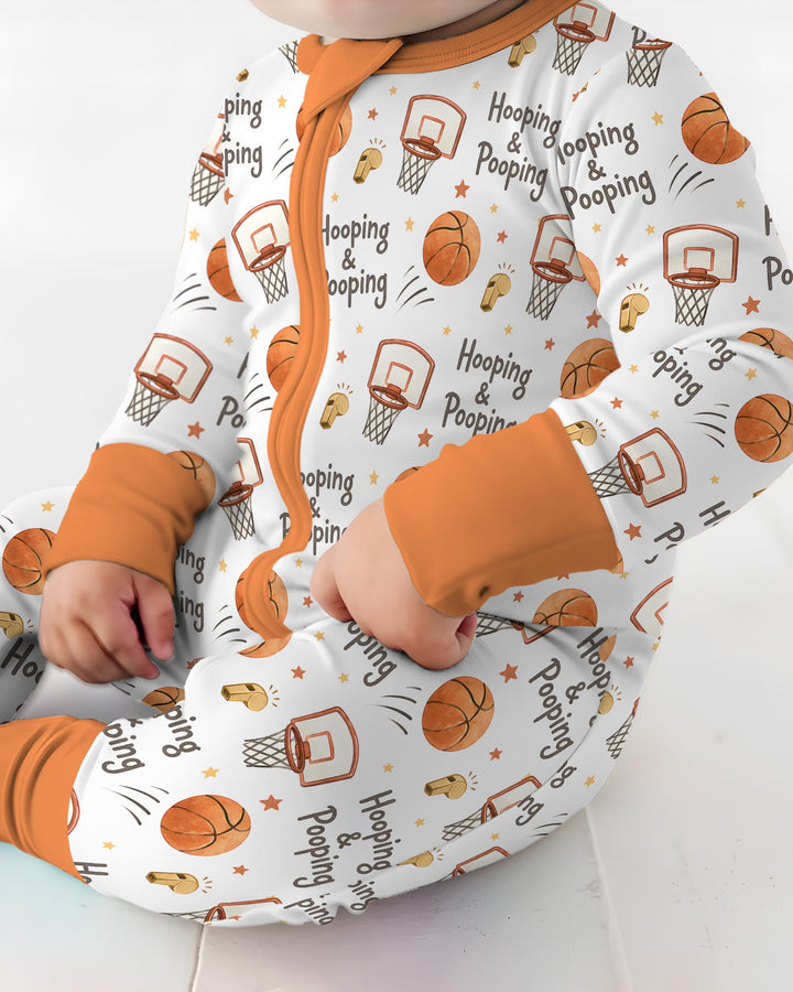 Funny Basketball Hooping & Pooping Bamboo Convertible Zippy