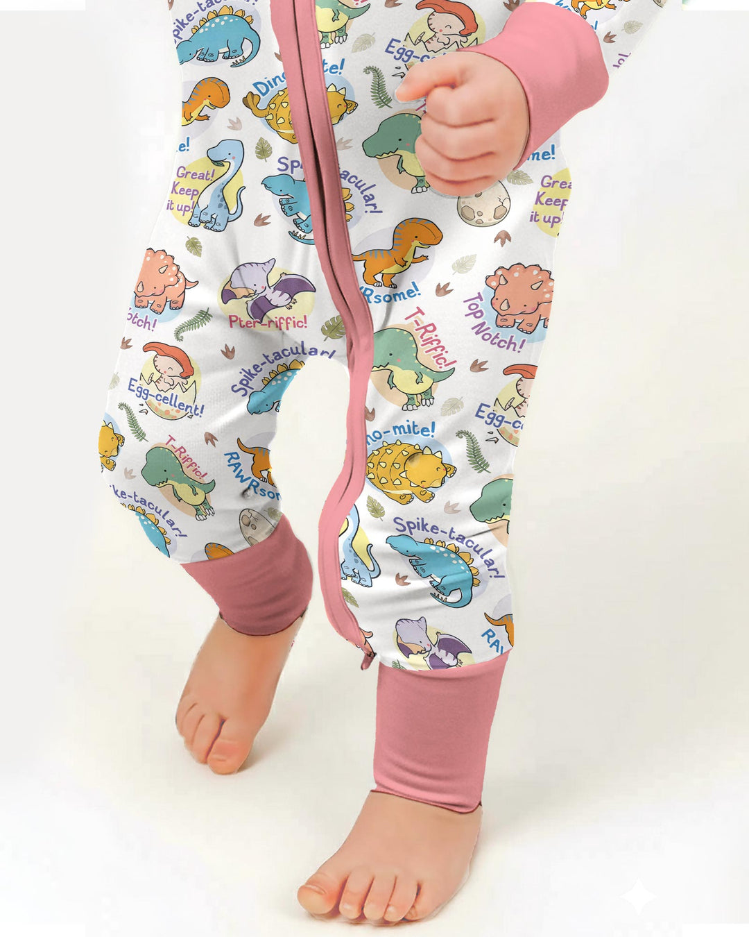 Cute Dinosaur Pun Bamboo Convertible Zippy