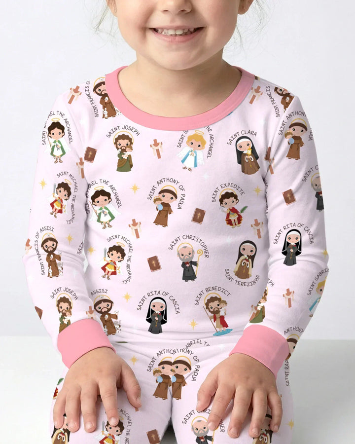Saints in the Clouds Bamboo Two Piece Long Sleeve Pajama Set