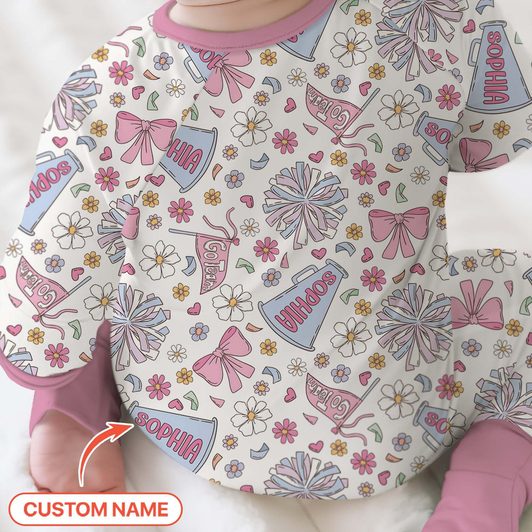 Custom Name Pastel Cheerleader Bamboo Convertible Zippy