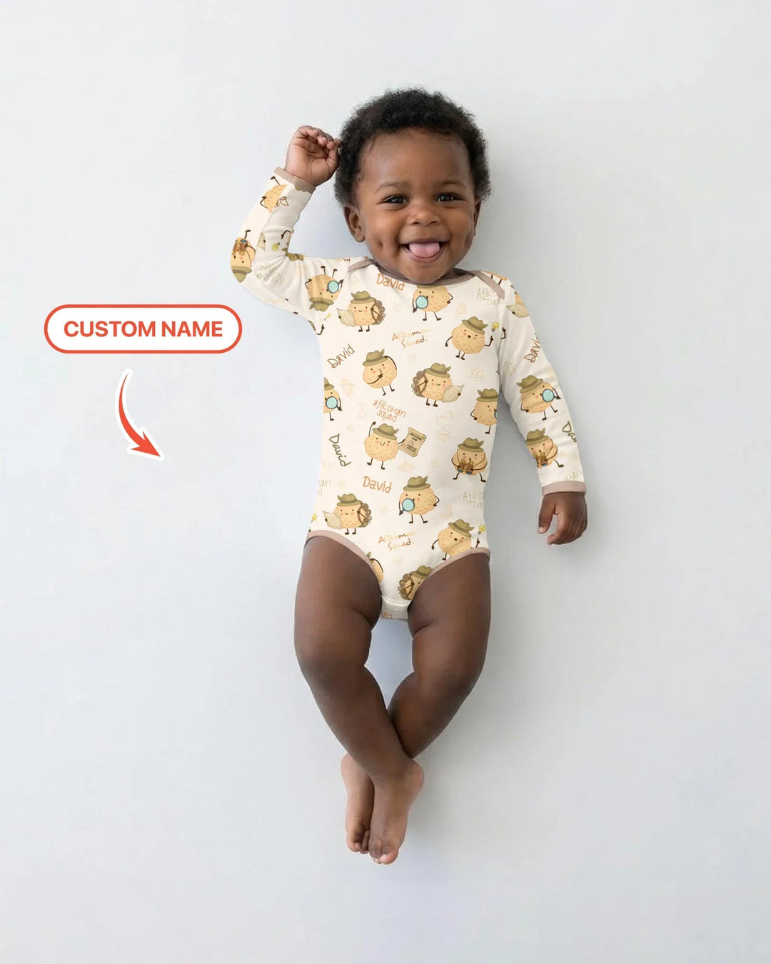 Custom Name Passover Afikoman Bamboo Bodysuit