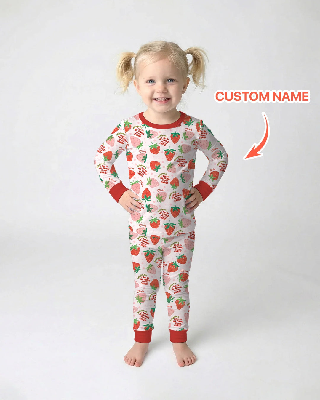 I Can Do All Things Through Christ Bamboo Two Piece Long Sleeve Pajama Set