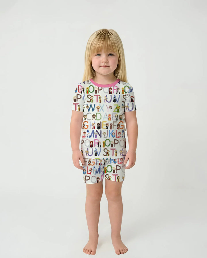 Saint ABCs Bamboo Two Piece Short Sleeve Shorts Pajama Set