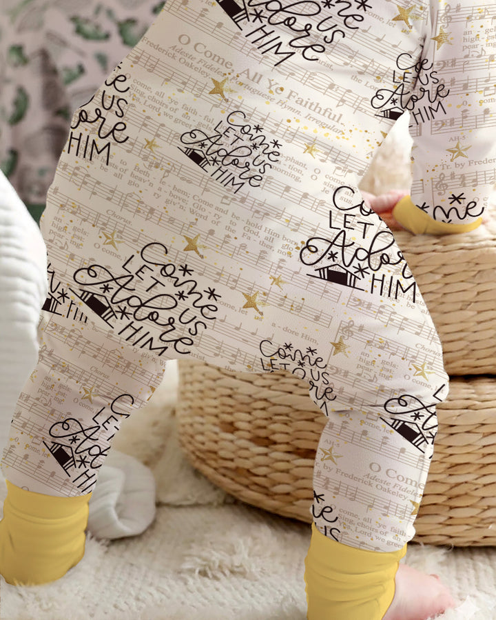 Oh Come Let Us Adore Him Custom Name Mommy And Me Matching Bamboo Convertible Zippy