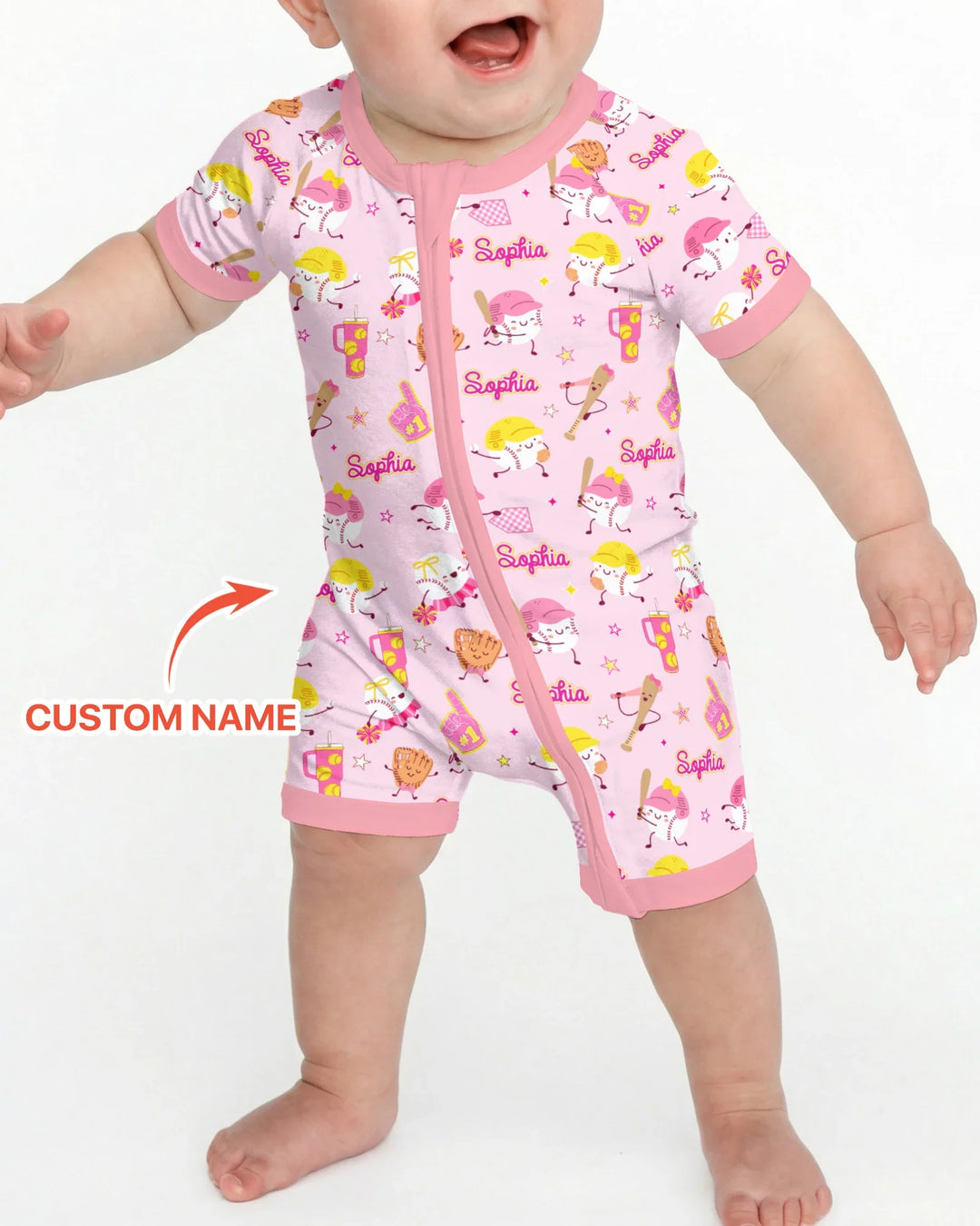 Baseball Mama and Mini Matching Bamboo Shorty Zippy