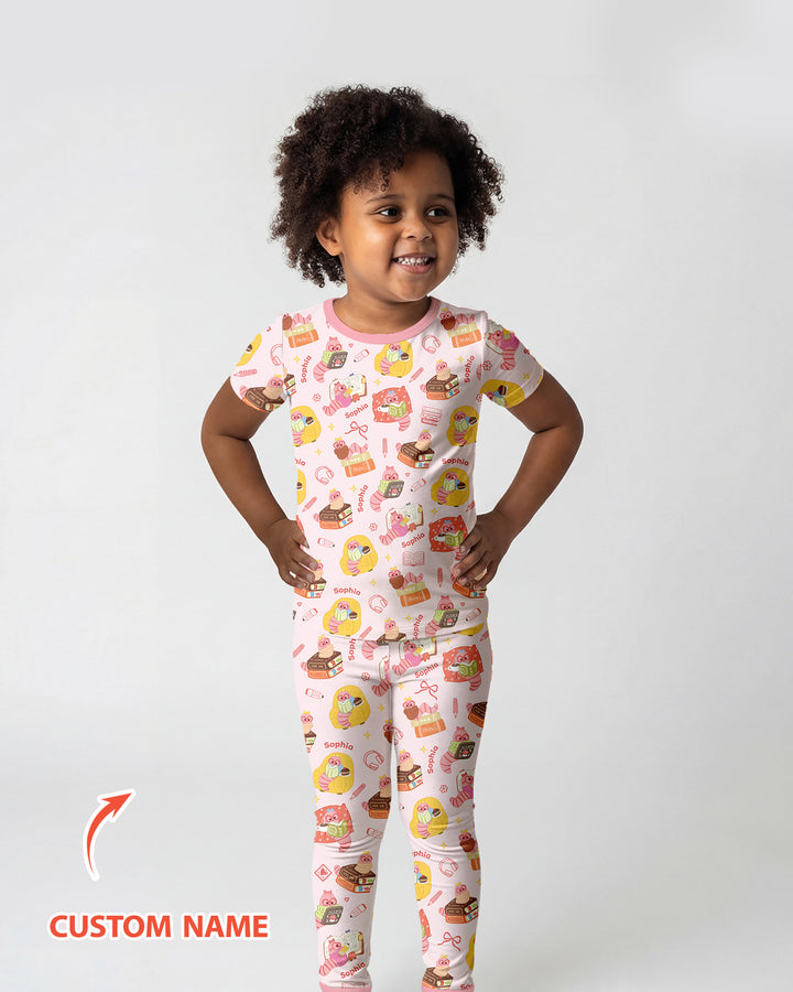 CUSTOM Template Bamboo Two Piece Short Sleeve Pyjamas Set