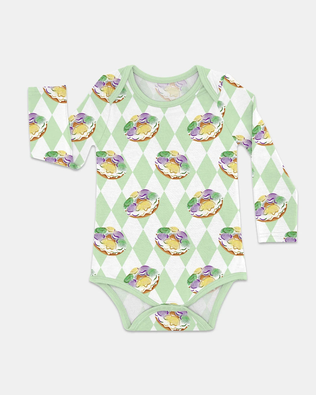 Mardi Gras Donut Bamboo Bodysuit