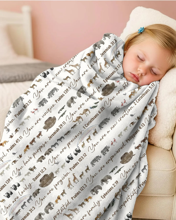 Biblical Noah's Ark Bamboo Blanket
