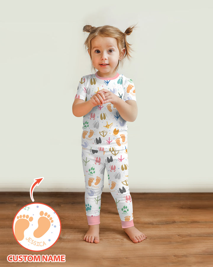 CUSTOM Template Bamboo Two Piece Short Sleeve Pyjamas Set