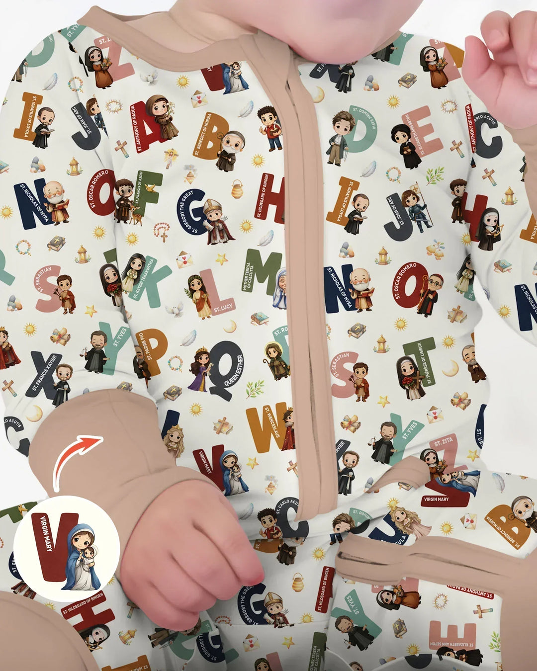 Catholic Saint ABCs Bamboo Convertible Zippy