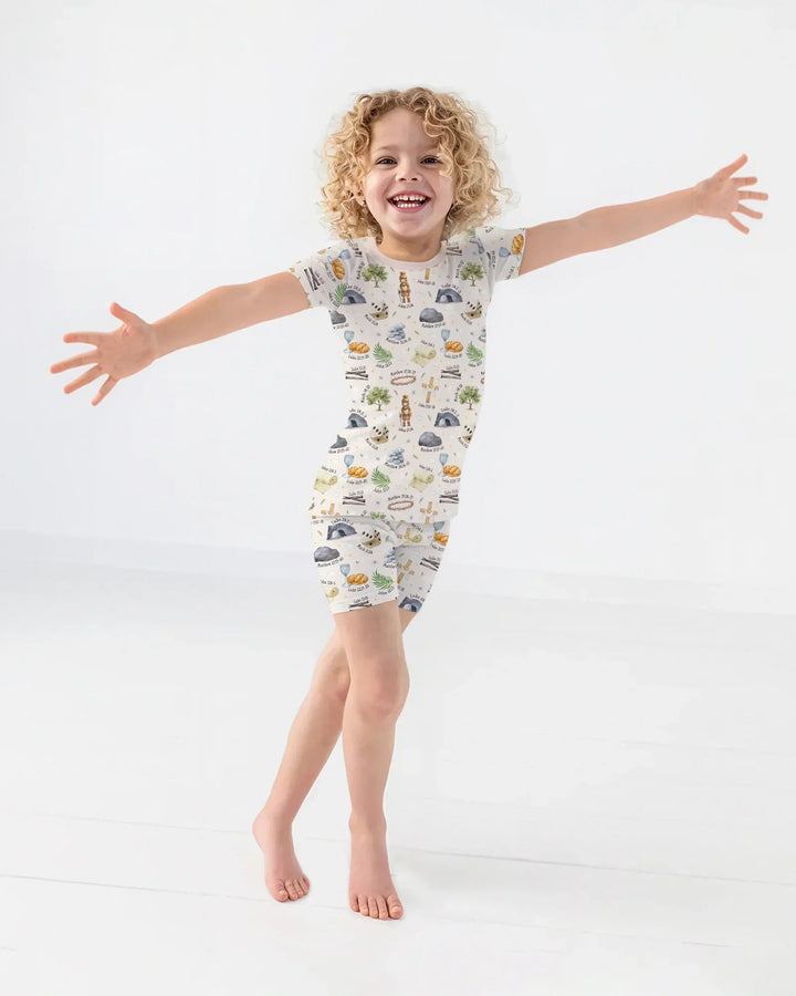 He Is Risen Family Matching Bamboo Two Piece Short Sleeve Shorts Pajama Set