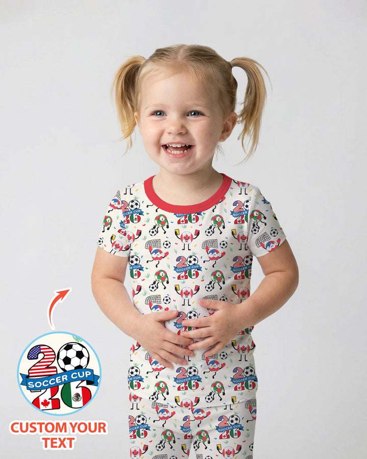 Soccer Squad 2026 Bamboo Two Piece Short Sleeve Pajama Set