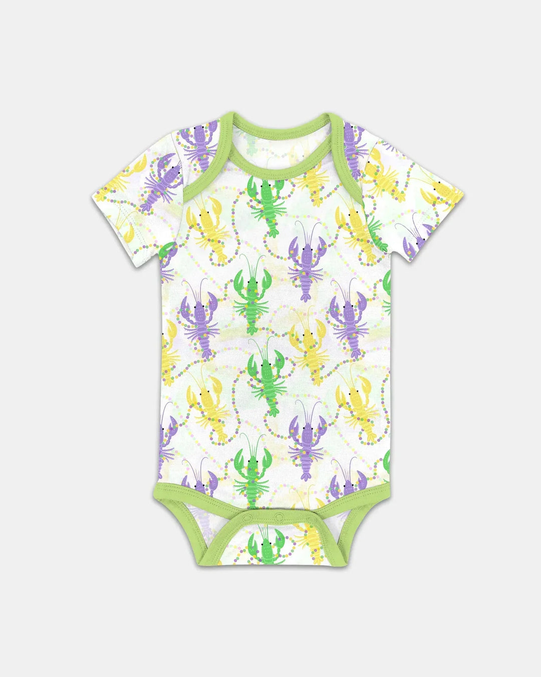 Mardi Gras Crawfish Family Matching Bamboo Bodysuit