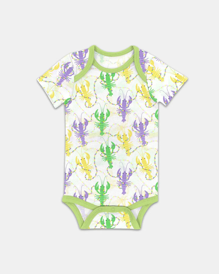 Mardi Gras Crawfish Family Matching Bamboo Bodysuit
