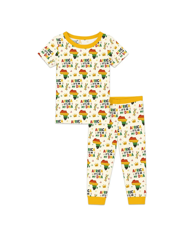 Africa It's In My DNA Bamboo Two Piece Short Sleeve Pajama Set