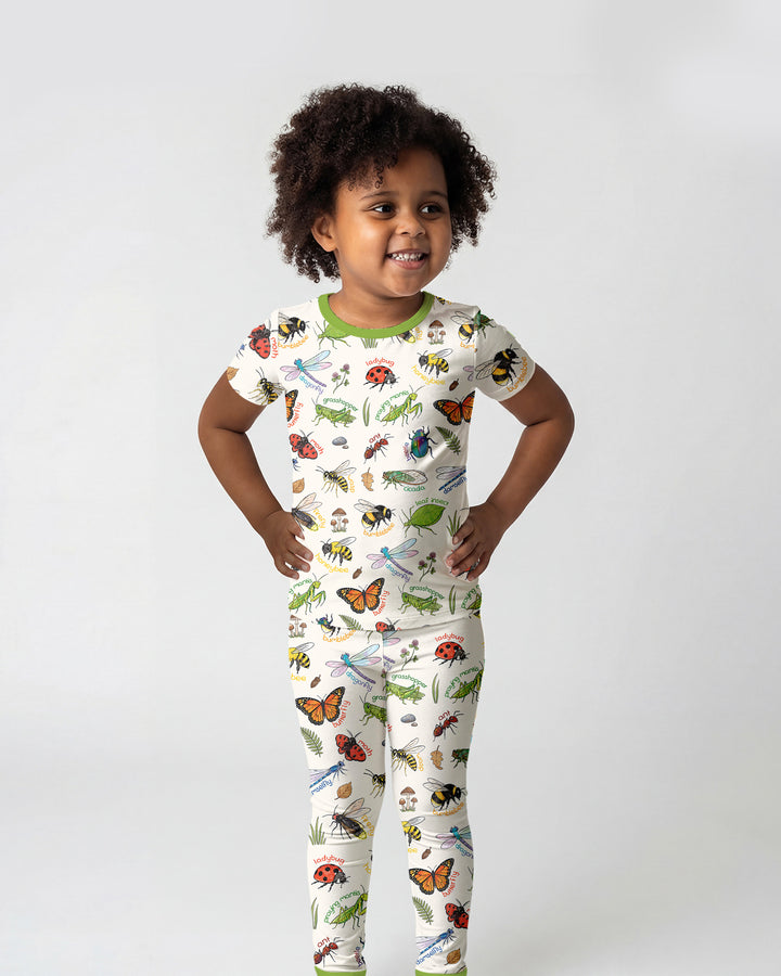 Bug Learning Bamboo Two Piece Short Sleeve Pajama Set
