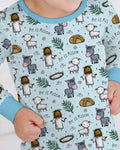 He Is Risen Easter Family Matching Bamboo Two Piece Long Sleeve Pajama Set