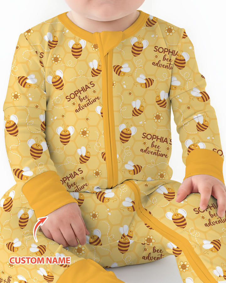 Custom Name Bee Back To School Bamboo Convertible Zippy