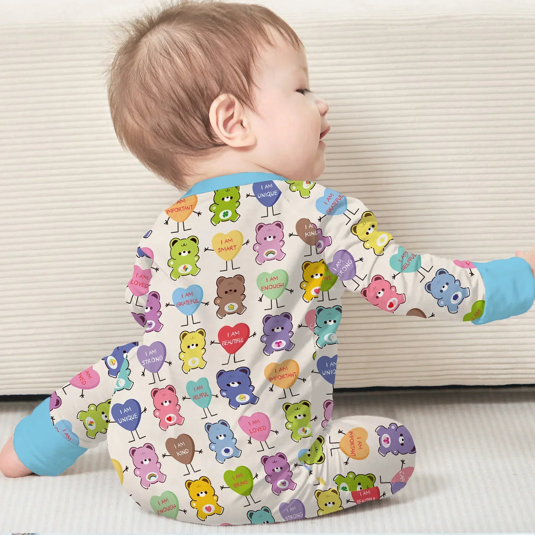 Rainbow Bears Affirmation Bamboo Convertible Zippy