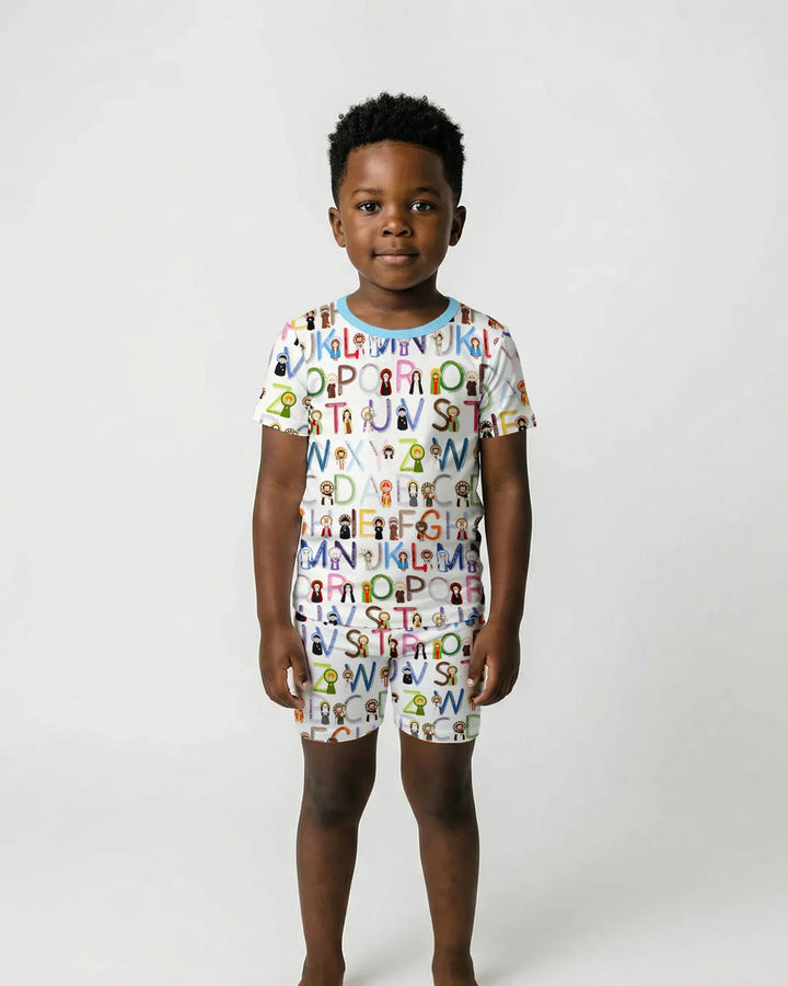 Saint ABCs Bamboo Two Piece Short Sleeve Shorts Pajama Set