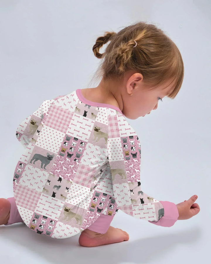 Frenchies Patchwork Family Matching Bamboo Convertible Zippy