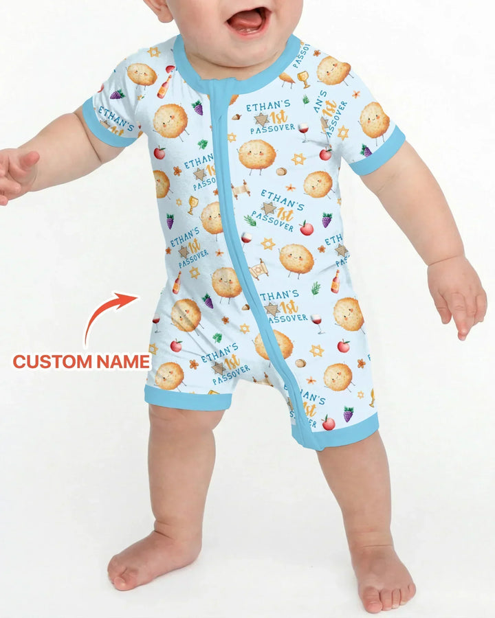 Custom Name 1st Passover Bamboo Shorty Zippy