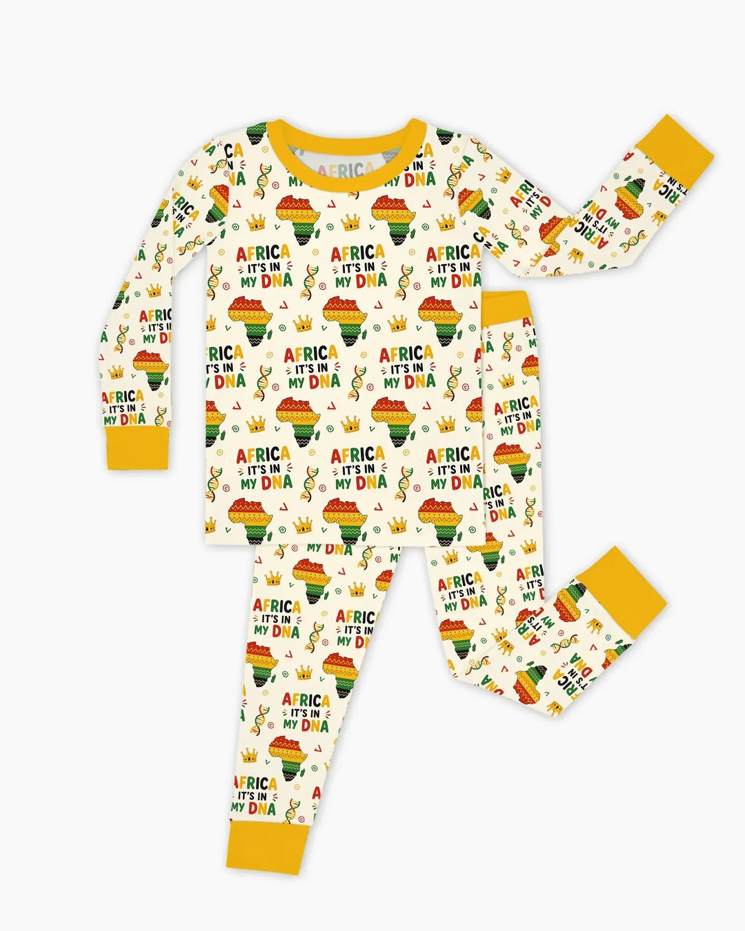 Africa It's In My DNA Bamboo Two Piece Long Sleeve Pajama Set