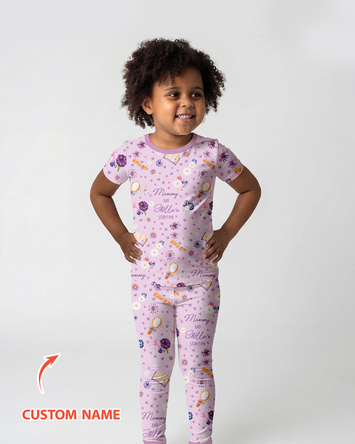 CUSTOM Template Bamboo Two Piece Short Sleeve Pyjamas Set