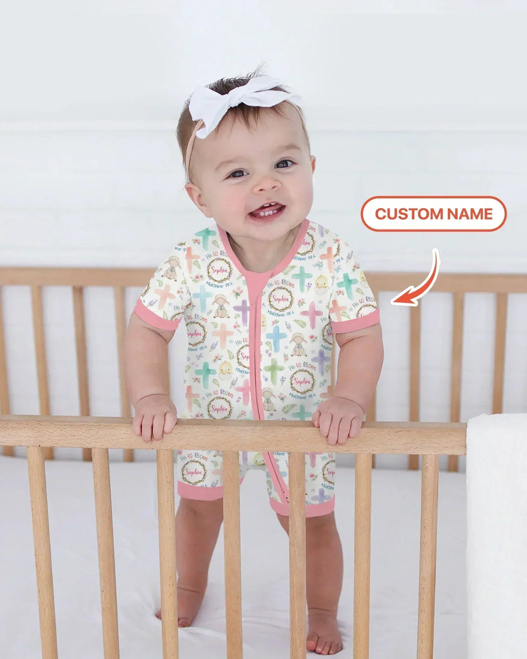 He Is Risen Personalized Bamboo Shorty Zippy