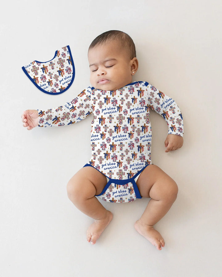 God Bless America Family Matching Bamboo Bodysuit