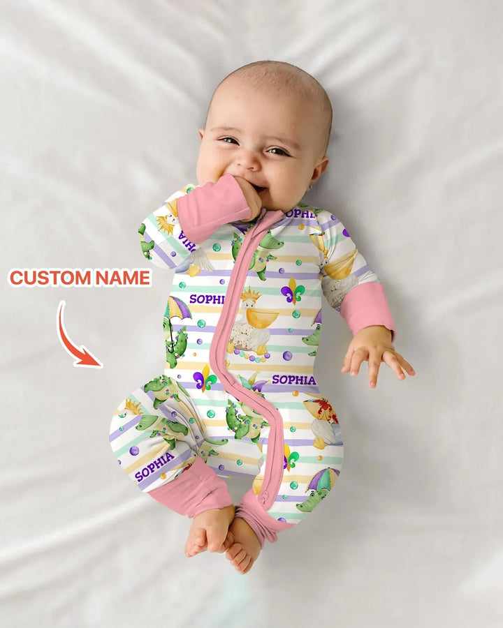 Happy Mardi Gras Adventure Family Matching Bamboo Convertible Zippy