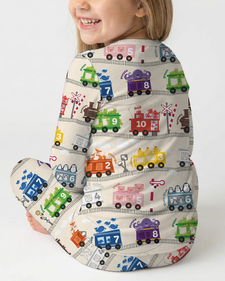 Template Bamboo Two Piece Long Sleeve Pyjamas Set