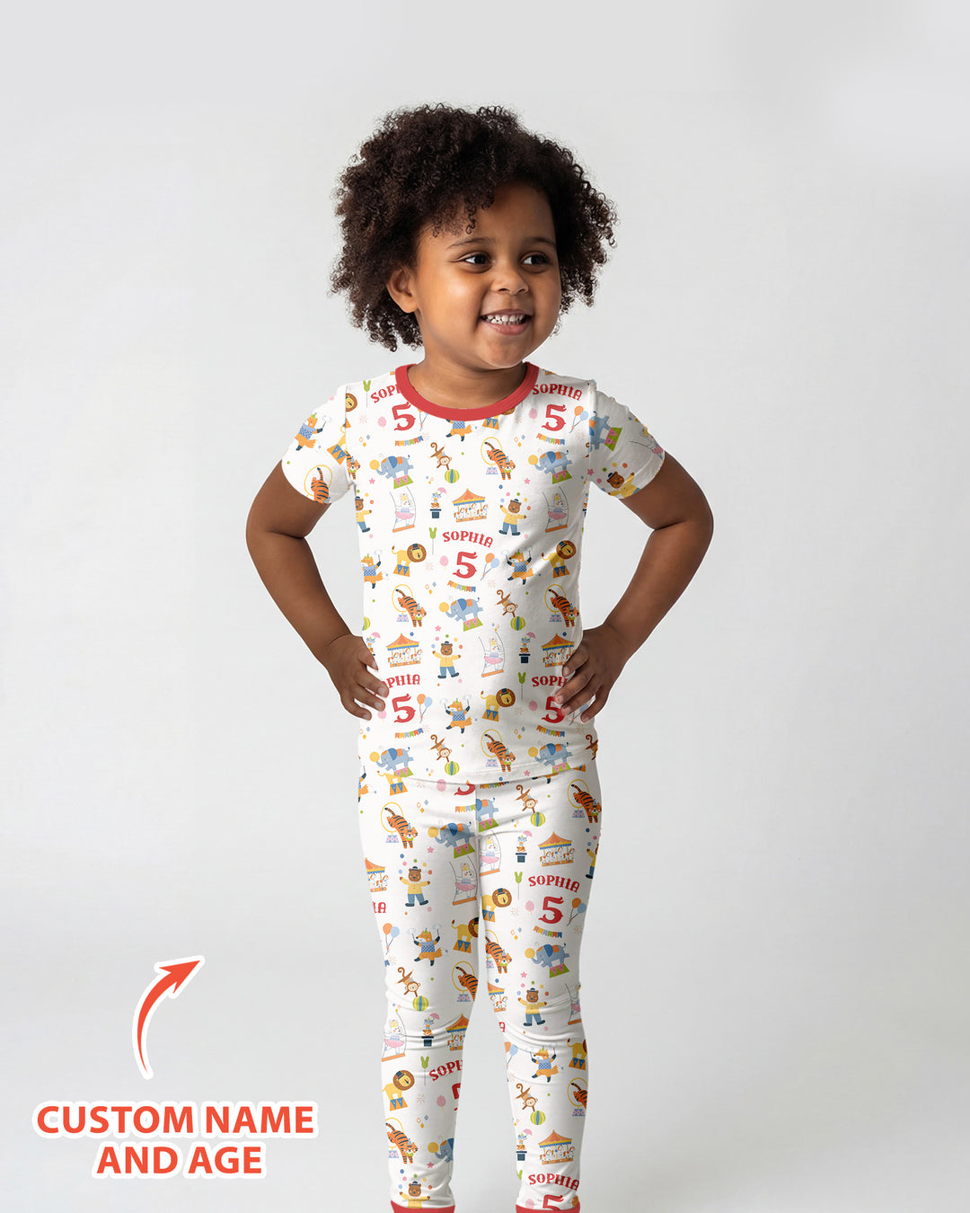 CUSTOM Template Bamboo Two Piece Short Sleeve Pyjamas Set