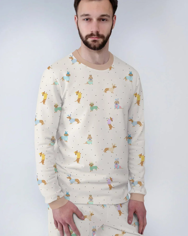 Easter Dachshund Bamboo Men's Pajama Set