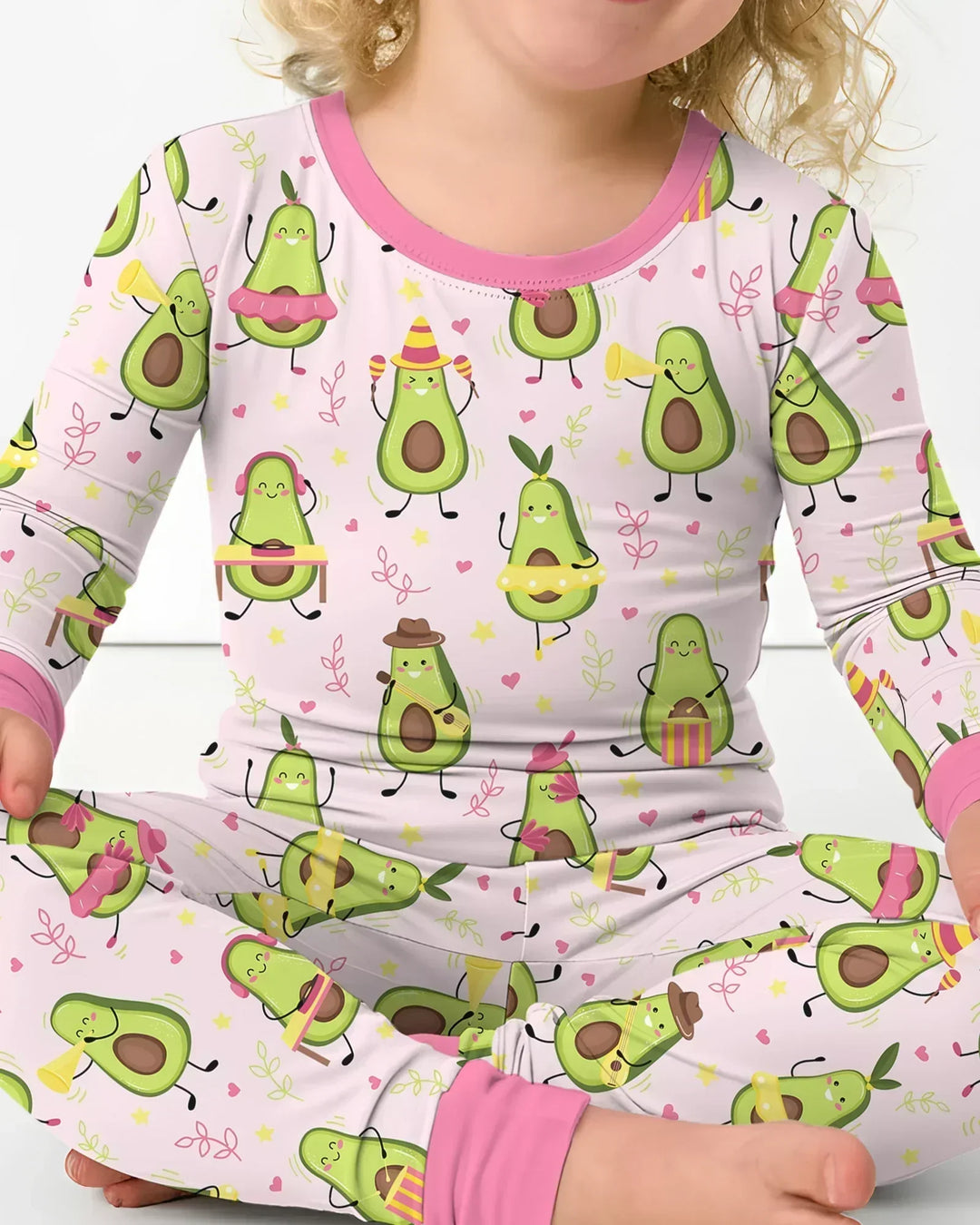 Avocado Fiesta Bamboo Two Piece Long Sleeve Pajama Set