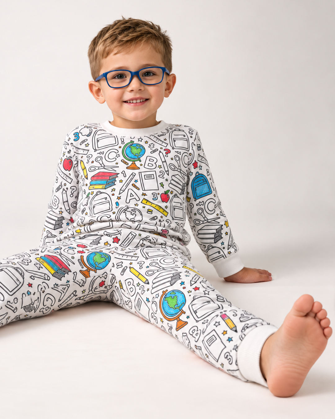 All Colorable Bamboo Two Piece Long Sleeve Pyjamas Set