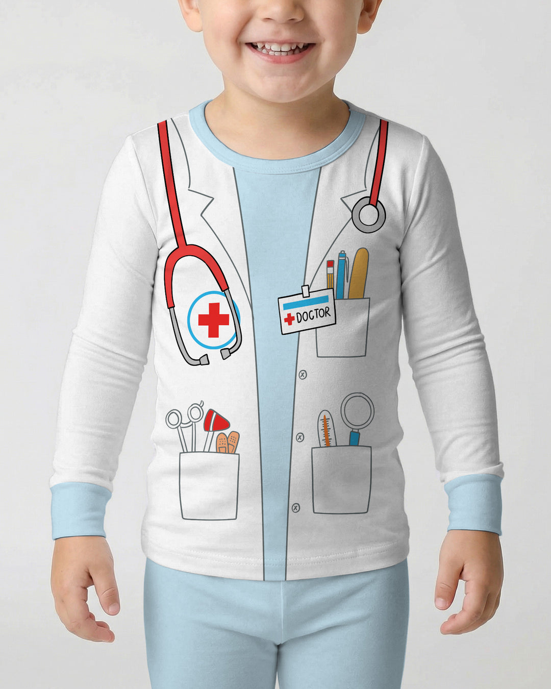 Template Bamboo Two Piece Long Sleeve Pyjamas Set