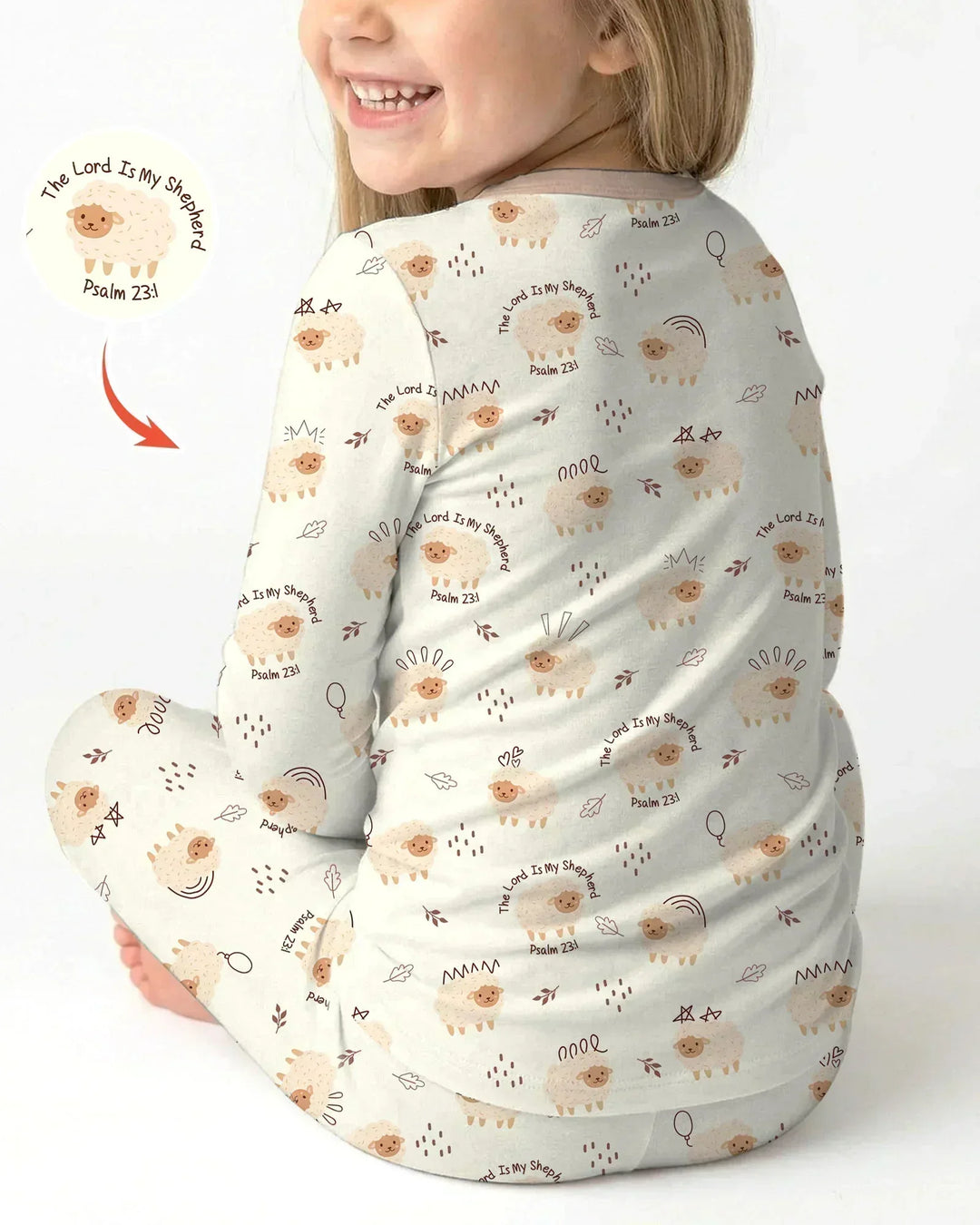 The Lord Is My Shepherd Baby Bamboo Two Piece Long Sleeve Pajama Set