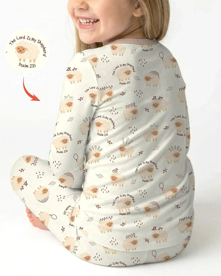 The Lord Is My Shepherd Baby Bamboo Two Piece Long Sleeve Pajama Set