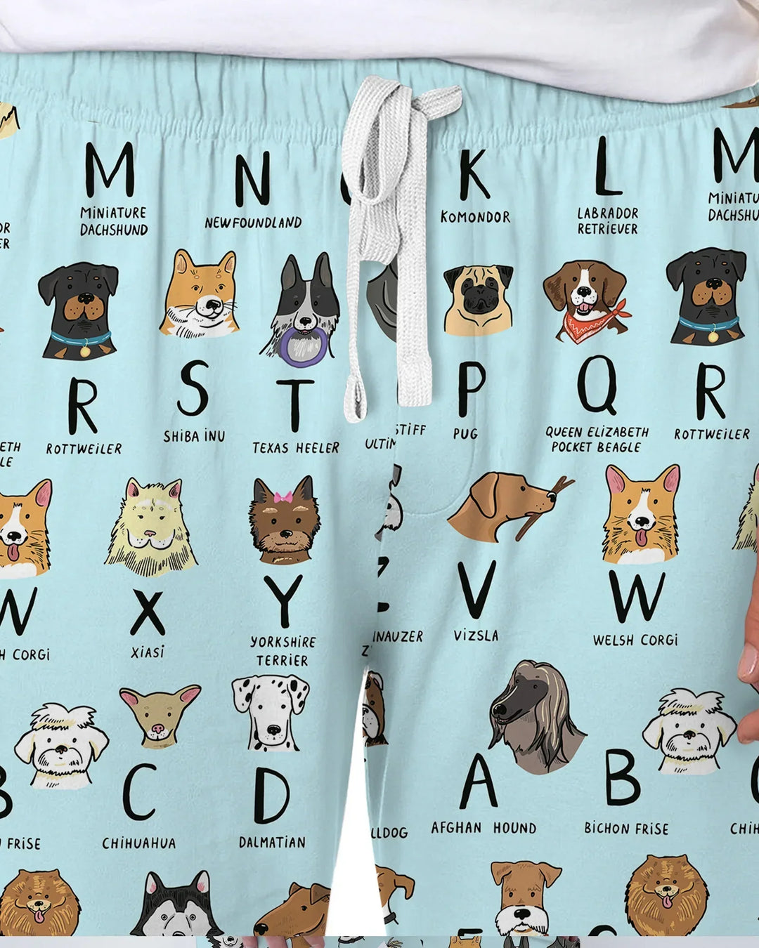Funny Dogs Alphabet Bamboo Men's Pajama Set